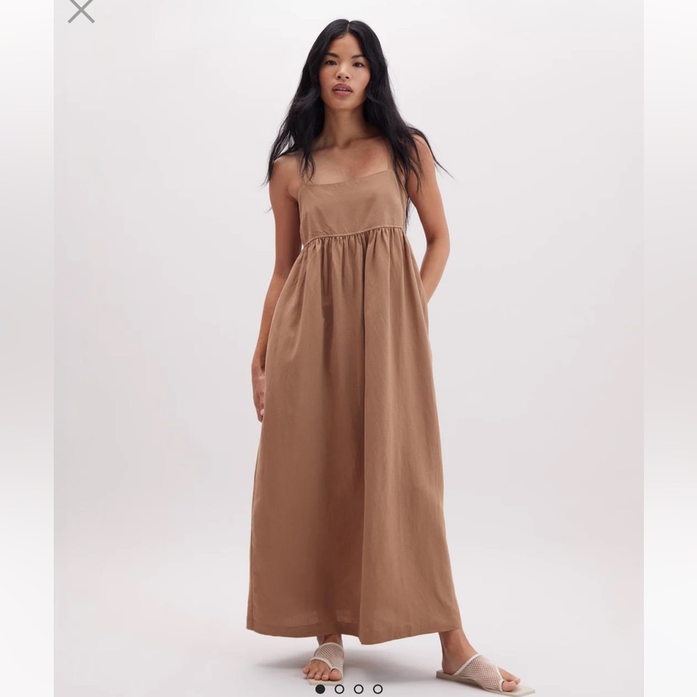RicherPoorer Women's Linen Maxi Dress